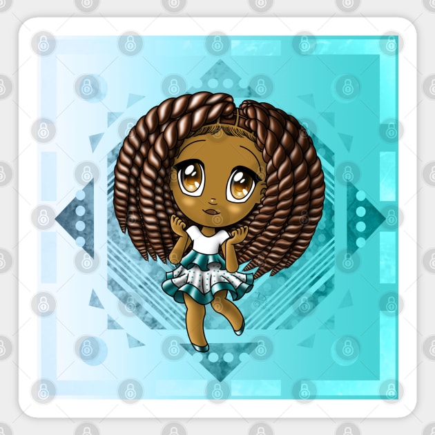 African American Girl Sticker by treasured-gift